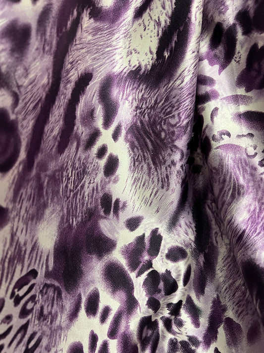 Satin - Purple Leopard