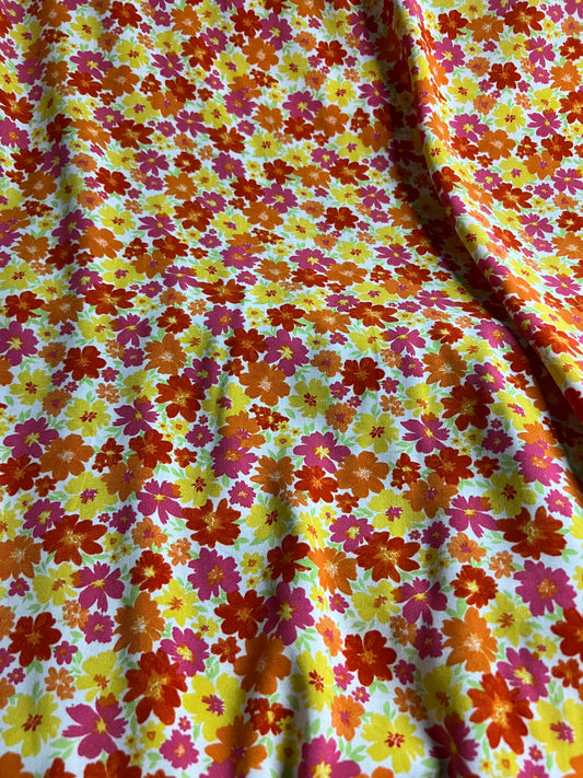 Viscose - Yellow and Red Floral