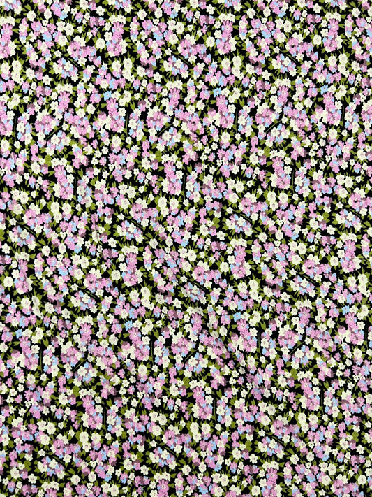 Jersey Pink Floral Fabric | Pink Floral Fabric | Walthamstow Fabrics 