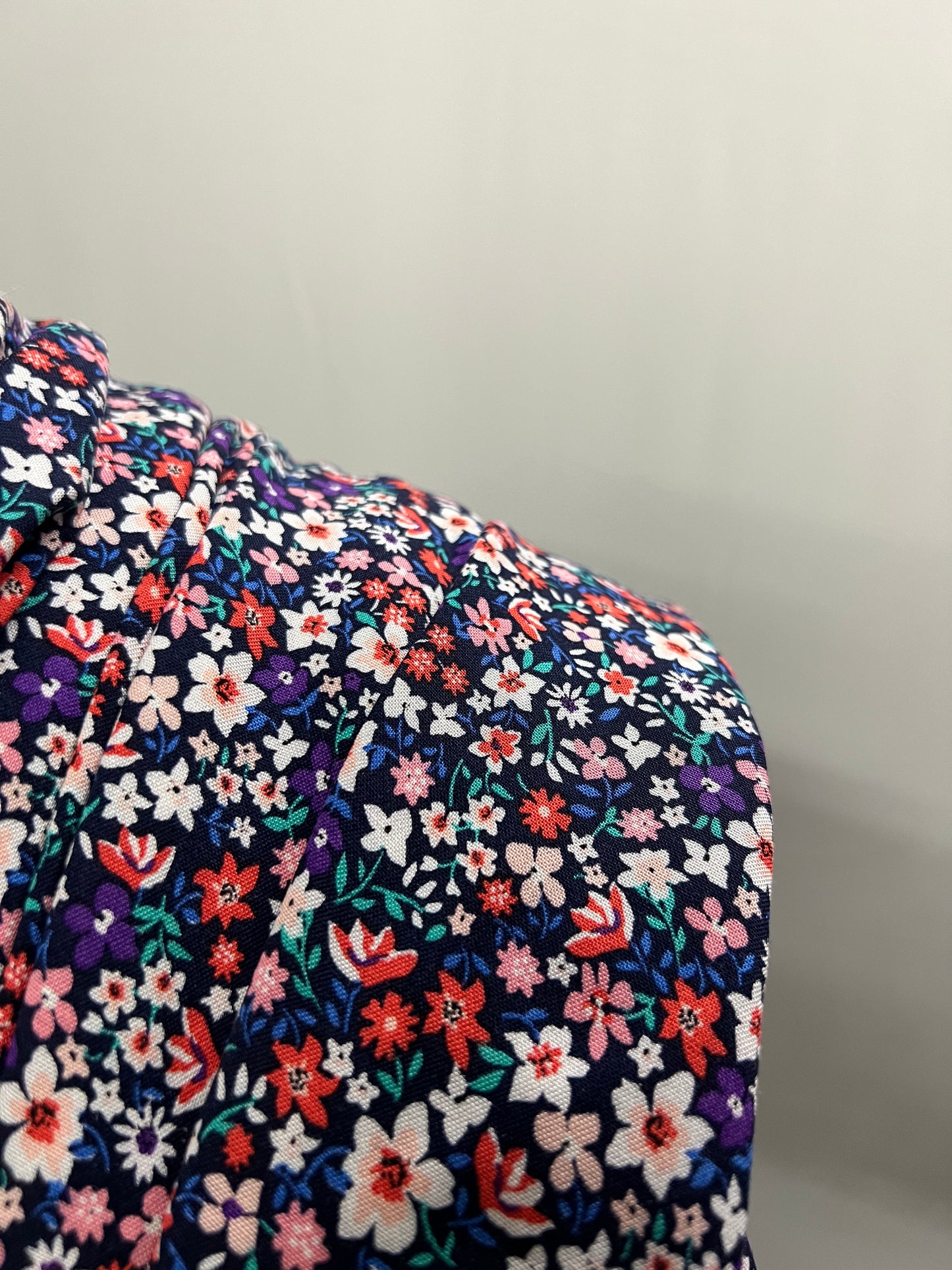 Blue and Red Floral Fabric | Blue and Red Floral | Walthamstow Fabrics