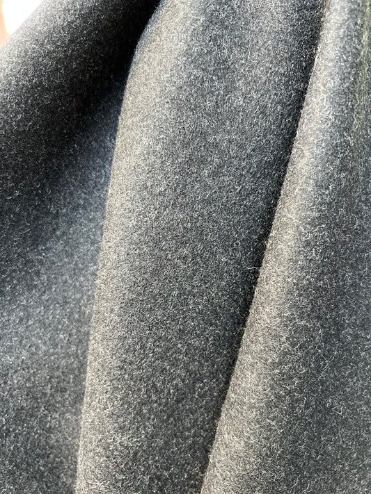 Melton Wool - Charcoal Grey