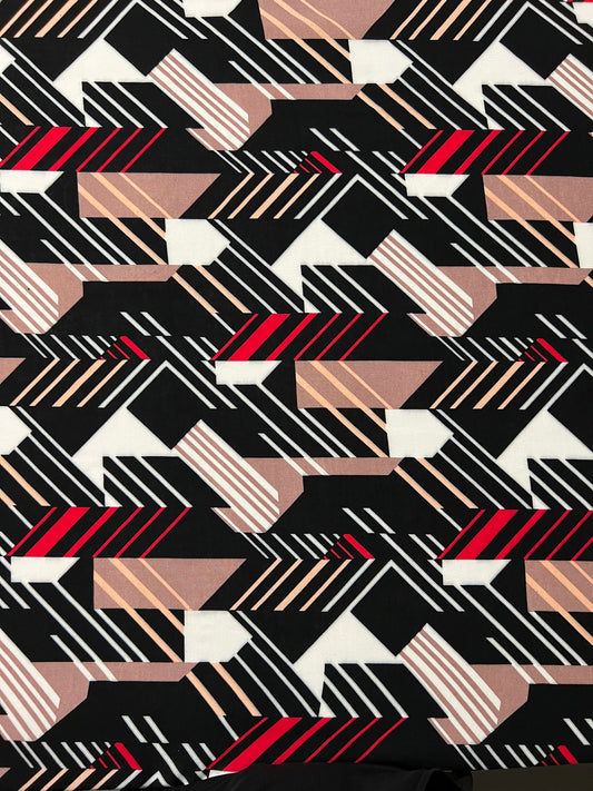 Black Geometric fabric