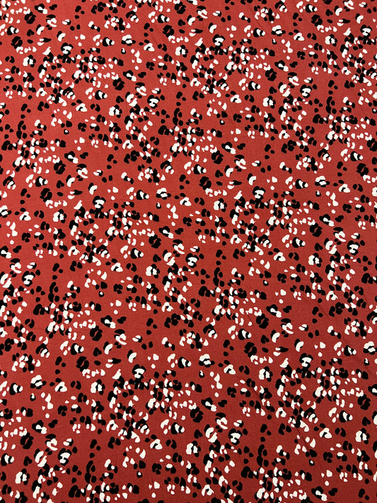 Red Leopard Print Fabrics | Leopard Print Fabric | Walthamstow Fabrics